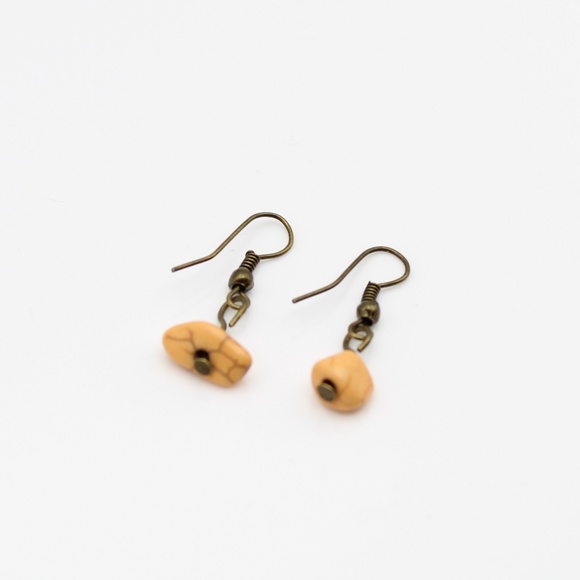 paparazzi asymmetrical earthy drop earrings - Picture 3 of 5